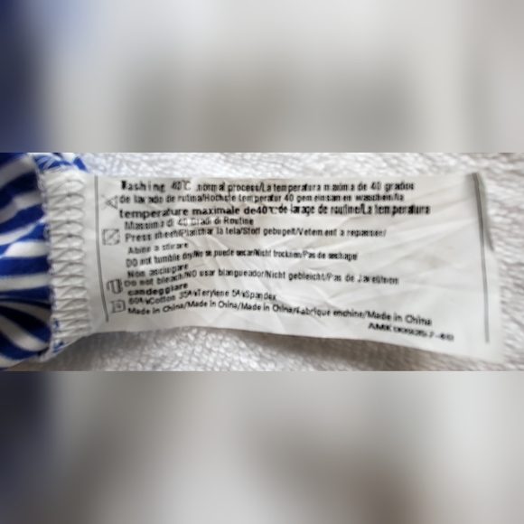 EKOUAER Blue and White Stripe Summertime Pajama Short Set - Size L - Picture 7 of 8